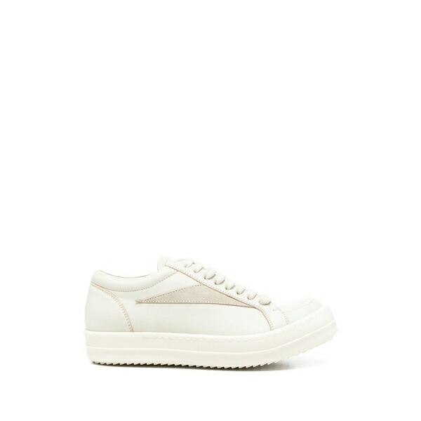 リックオウエンス レディース スニーカー シューズ Panelled leather sneakers Neutrals