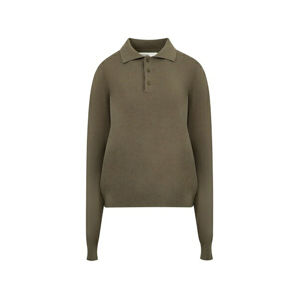 エクストリームカシミア メンズ 編み物\u0026プルオーバー アウター Button-fastening polo shirt Green