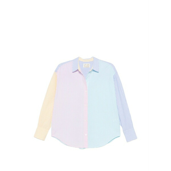 エムシーツーセイントバース レディース プルオーバー トップス Striped long-sleeve shirt Blue