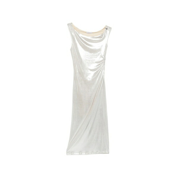 パトリツィア ペペ レディース 衣装 トップス Logo-detail MIDI dress Silver