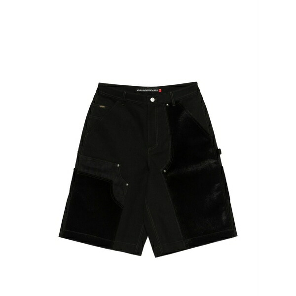 アンダーソン 呼びりん メンズ 心地好いズボン下 ボトムス Panelled shorts Black