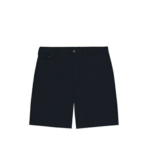 投げること御召しもの メンズ 心地好いズボン下 ボトムス Flap-detail bermuda shorts Blue