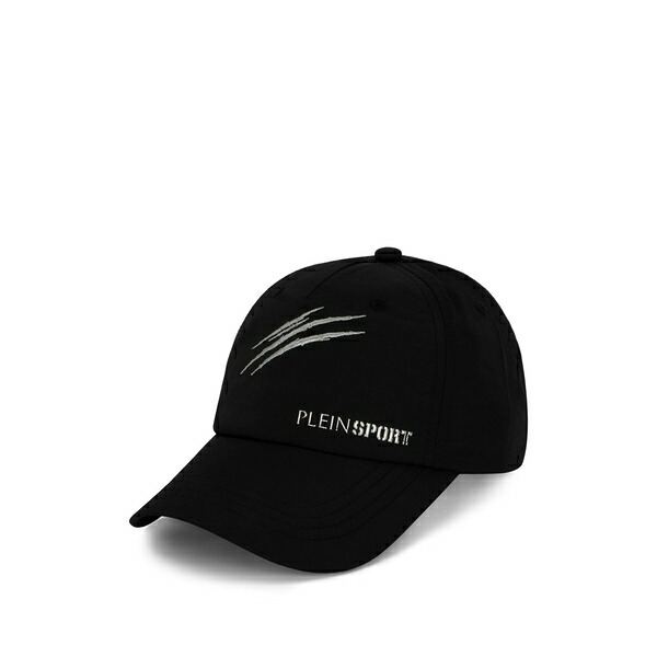 飾り気の無い運動競技 メンズ かぶり笠 佩び物 Logo-lettering baseball cap Black