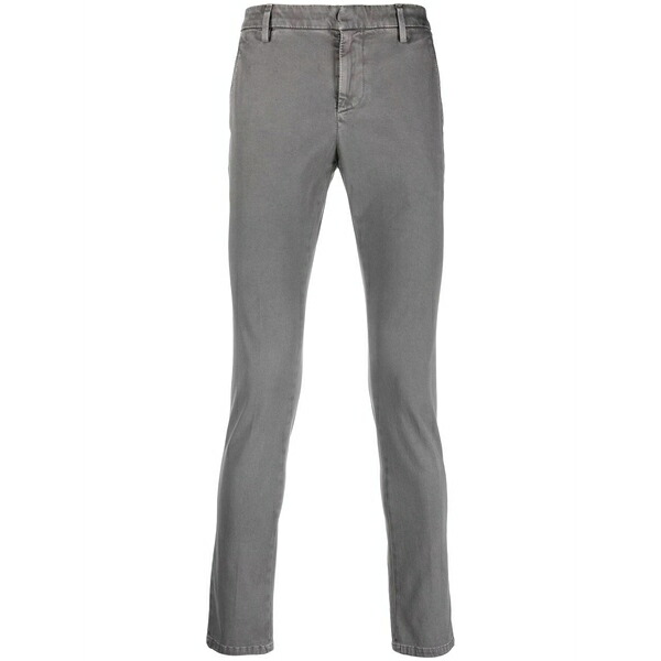 ドンダップ メンズ カジュアルパンツ ボトムス Skinny-cut faded-wash trousers Grey｜asty