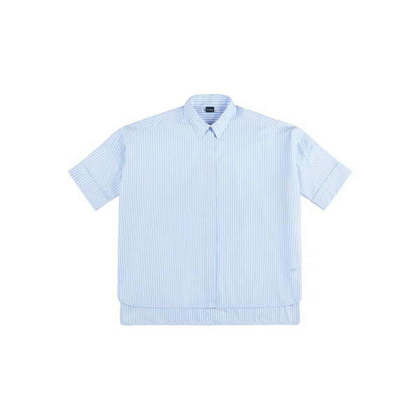 フェイ レディース プルオーバー トップス Striped short-sleeve shirt Blue