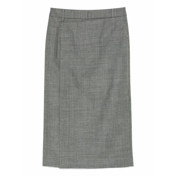 ティビ レディース スコート ボトムス Back-slit MIDI skirt Grey
