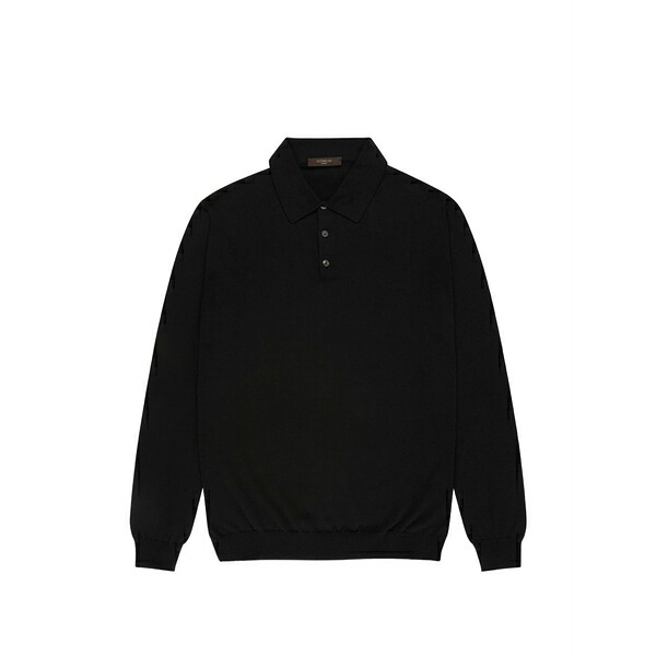 ザノーネ メンズ スポーツシャツ トップス Buttoned polo shirt Black