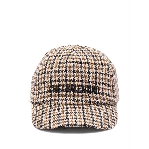 ヴァレンティノ ガラヴァーニ メンズ 帽子 アクセサリー Houndstooth check hat Neutrals|asty