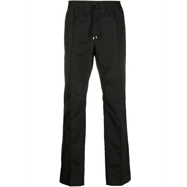 ヴァレンティノ ガラヴァーニ メンズ カジュアルパンツ ボトムス Straight-leg drawstring cotton trousers Black｜asty