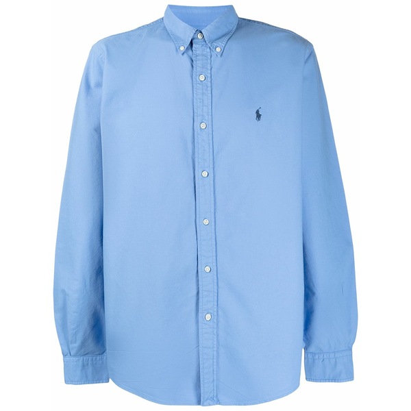 ラルフローレン メンズ シャツ トップス Button-down cotton shirt Blue｜asty