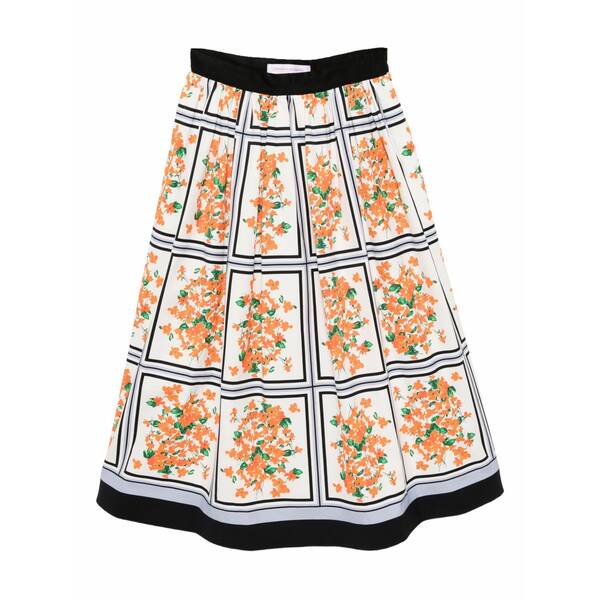 キャロライナヘレラ レディース スコート ボトムス Floral-print MIDI skirt White