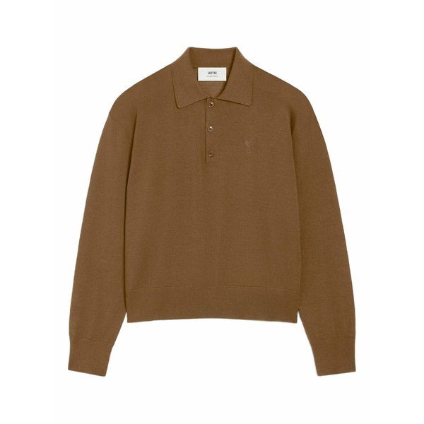 意中の女 メンズ スポーツシャツ トップス Ami de coeur polo shirt Brown