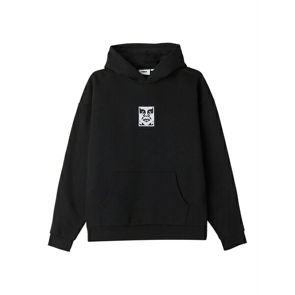 オベイ メンズ パーカー・スウェットシャツ アウター Logo-print hoodie Black