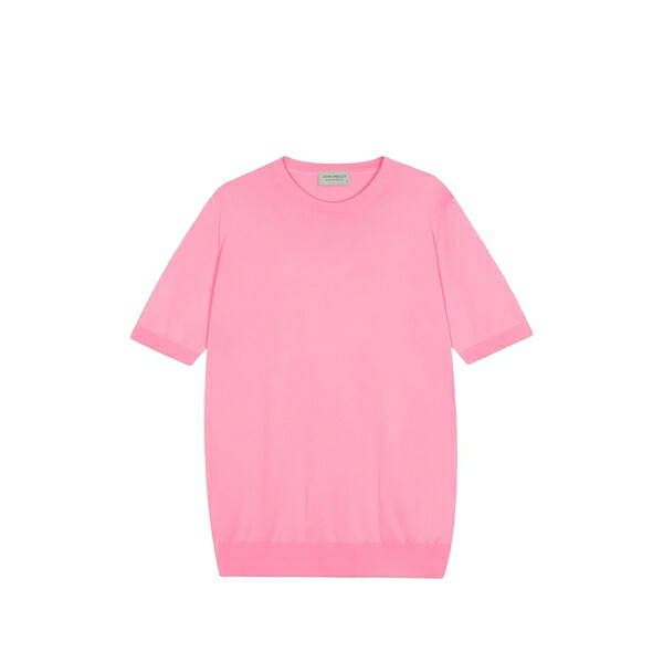 ジョンスメドレー メンズ Tシャツ トップス Kempton crew-neck t-shirt Pink｜asty