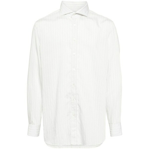 ラルディーニ メンズ プルオーバー トップス Striped button-up shirt White