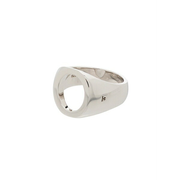 トム白木 メンズ 輪っか 佩び物 Sterling silver oval open ring Silver
