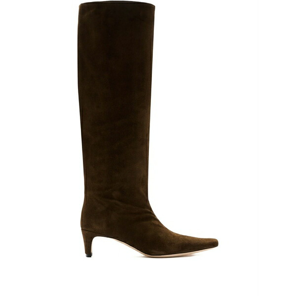 ステゥド レディース ブーツ シューズ Wally pointed knee high boots Brown