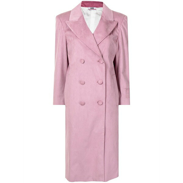 ジーシーディーエス レディース 厚地の外套 アウター Double-breasted coat Purple