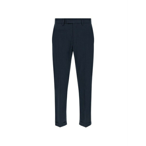 デパートメントファイブ メンズ カジュアルパンツ ボトムス Logo-patch pleated trousers Blue｜asty