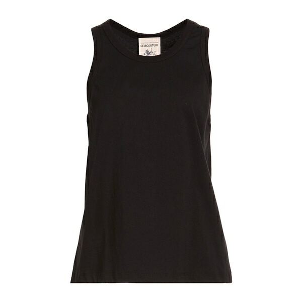 【貨物輸送無料】 セミクチュール レディース プルオーバー トップス Tank tops Black