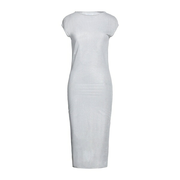 【送料無料】 ブランドユニーク レディース ワンピース トップス Midi dresses Silver