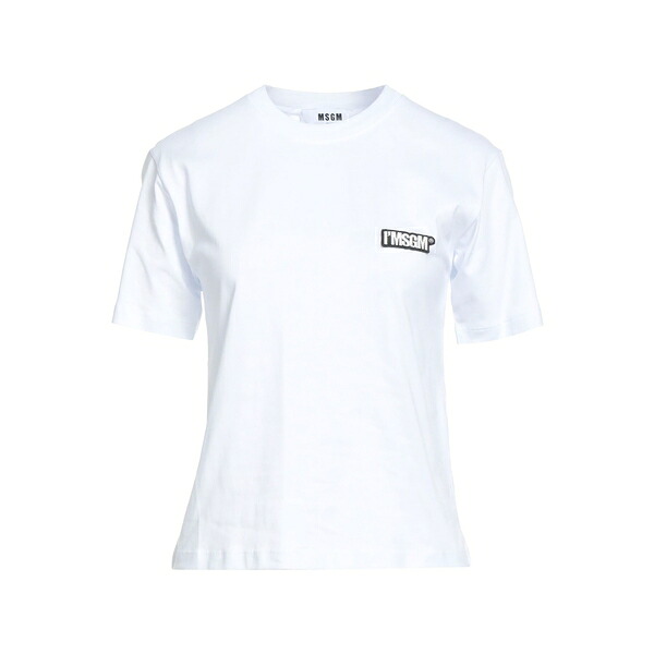 【送料無料】 エムエスジイエム レディース Tシャツ トップス T-shirts White