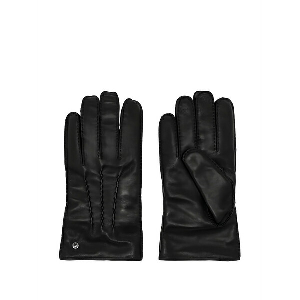 ジャンニ・キアリーニ メンズ グローブ 付属物 Leather stitched gloves Black