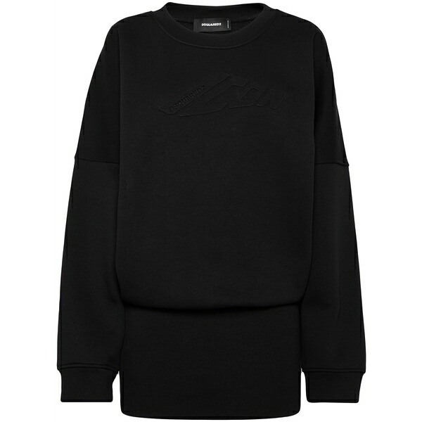 ディースクエアード レディース 衣装 トップス Icon sweatshirt dress Black