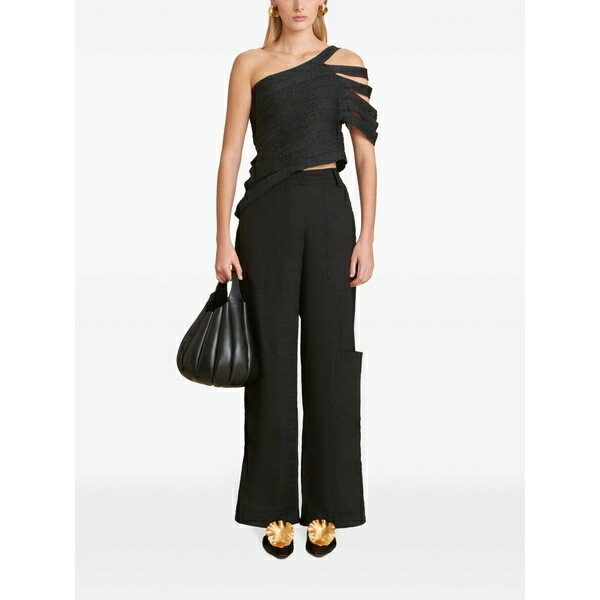 ブームガイア レディース 編み物\u0026スウェーター アウター Sashi knit top Black