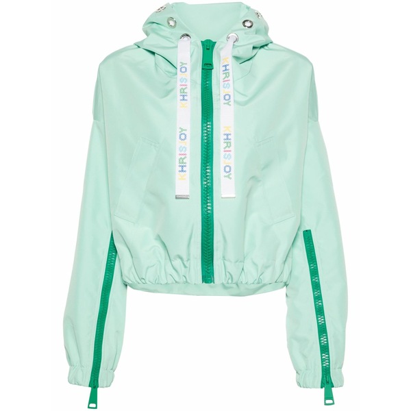 クリスジョイ レディース 上衣＆上衣 アウター New khris cropped windbreaker  Green