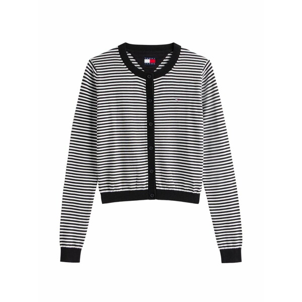 トミー ヒルフィガー レディース ジレー アウター Striped cardigan Black