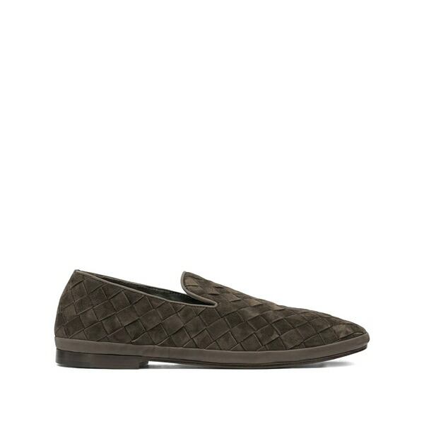ヘンダーソン・ブラッコ メンズ スリッポン・ローファー シューズ Woven leather loafers Brown