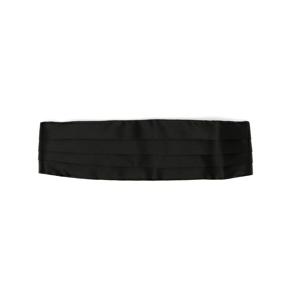 ブリオーニ メンズ 三尺帯 添え物 Layered silk belt Black
