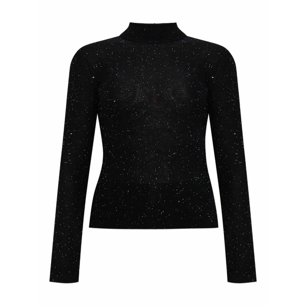 ファビアナ フィリッピ レディース 編み物\u0026プルオーバー アウター Sequin-embellished high-neck jumper Black