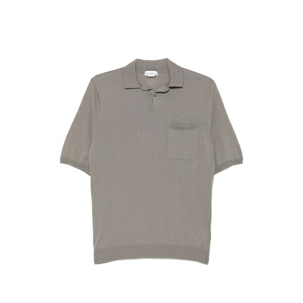 バランタイン メンズ スポーツシャツ トップス Chest-pocket t-shirt Grey ポロシャツ-トップス