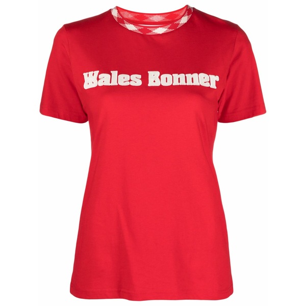 ウェールズ ボナー レディース プルオーバー トップス X sorbonne organic cotton t-shirt Red