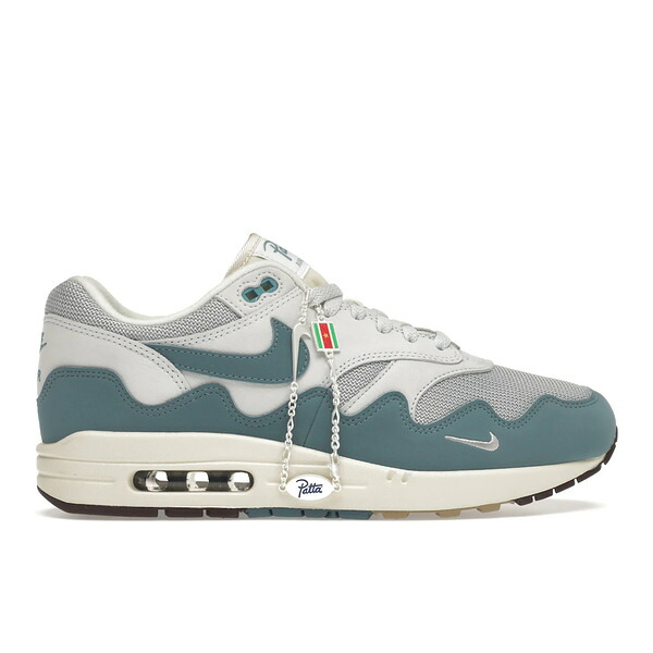 Nike ナイキ メンズ スニーカー 【Nike Air Max 1 Patta Waves Noise Aqua (with Bracelet)】 サイズ US_7(25.0cm) Metallic Silver/Noise Aqua-Pure Platinum|asty