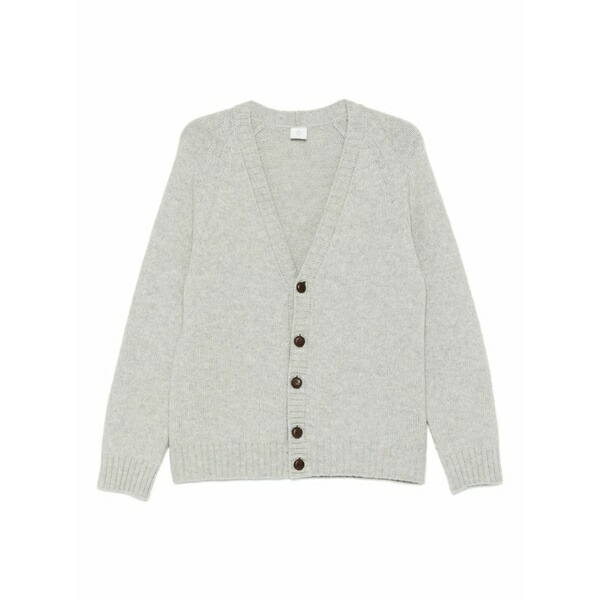 イレブンティ メンズ ジレー アウター Button-up wool cardigan Grey