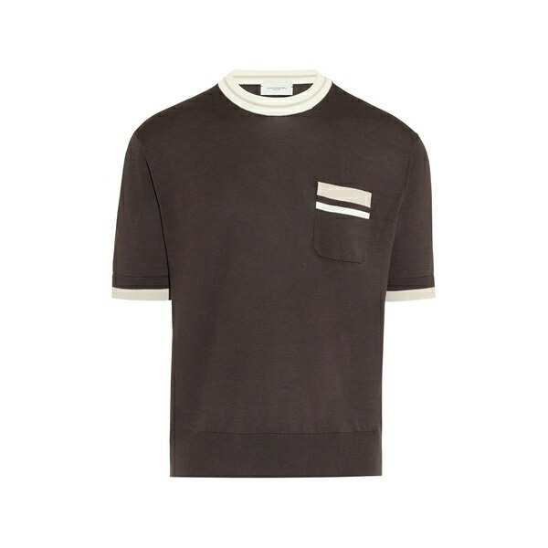 パウロペコラ メンズ 編み物\u0026スウェーター アウター Short-sleeve sweater Brown