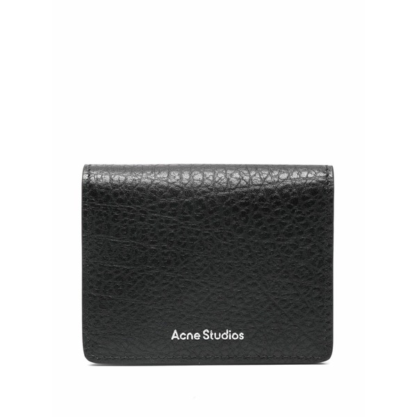 アクネ ストゥディオズ メンズ 札入れ 佩び物 Folded leather wallet Black