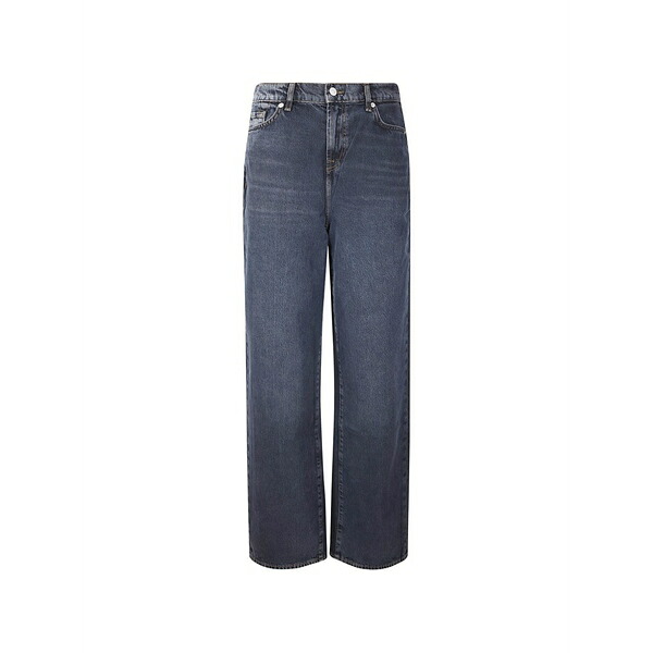 7フォーオールマンカインド レディース ジーンズズボン下 ボトムス Wide-leg jeans Blue
