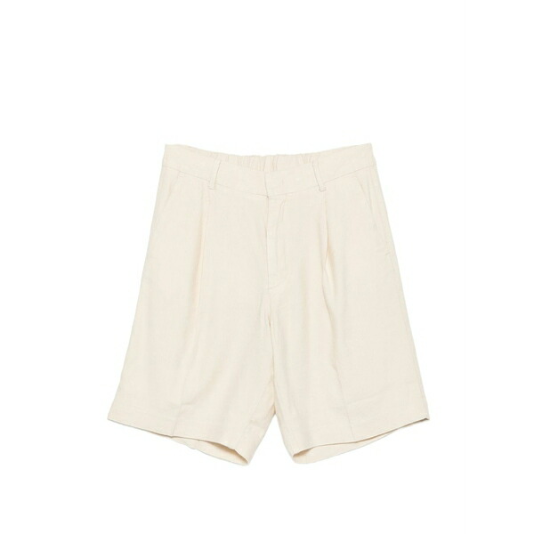 エヌエヌ77 メンズ 心地よいズボン下 ボトムス Pleated-waistband shorts Neutrals