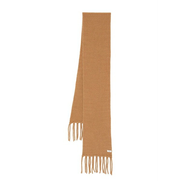 ナヌーシュカ メンズ 消音装置・袈裟・えり巻き 添え物 Ribbed-knit scarf Brown