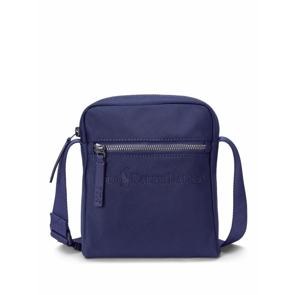 ラルフローレン メンズ ショルダーバッグ 御徒面子 Embossed-logo shoulder bag Blue