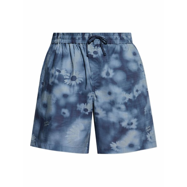 棲み家 狐狸 メンズ 心地よいズボン下 ボトムス Cotton shorts Blue