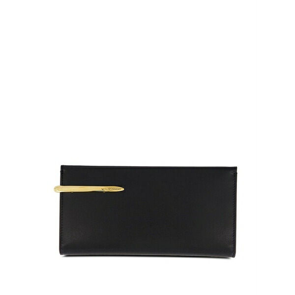 ジバンシー メンズ 金入れ 付属物 Pinch leather wallet Black