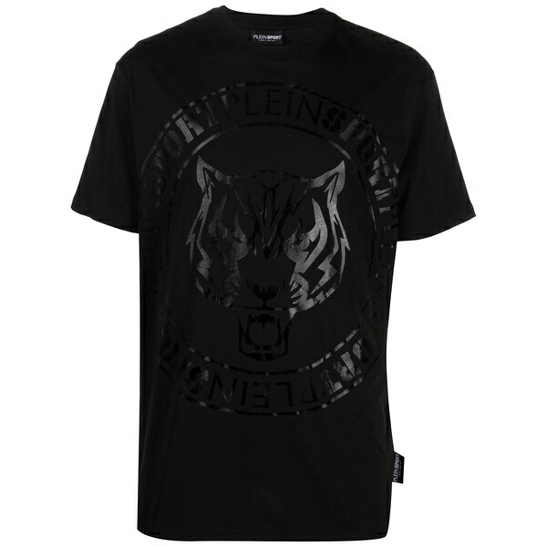 飾り気の無い運動競技 メンズ プルオーバー トップス Tiger logo-print t-shirt Black