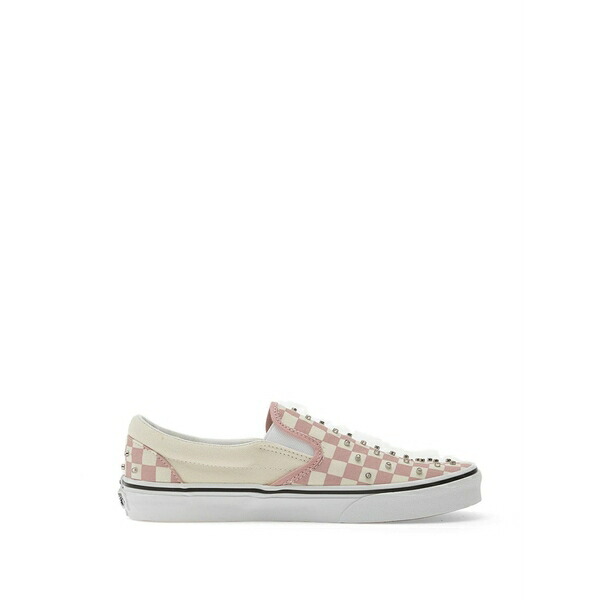 バンズ メンズ スニーカー シューズ Classic checkerboard stud-embellished slip-on sneakers Pink