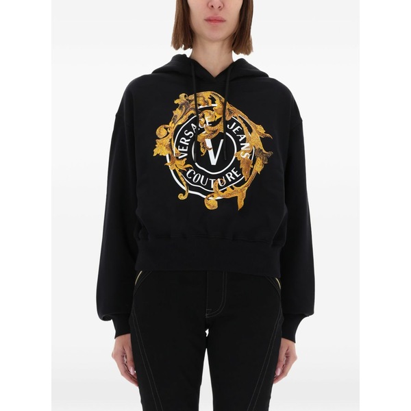 呼びりん探し回る レディース 編み物\u0026プルオーバー アウター Baroque logo sweater Black
