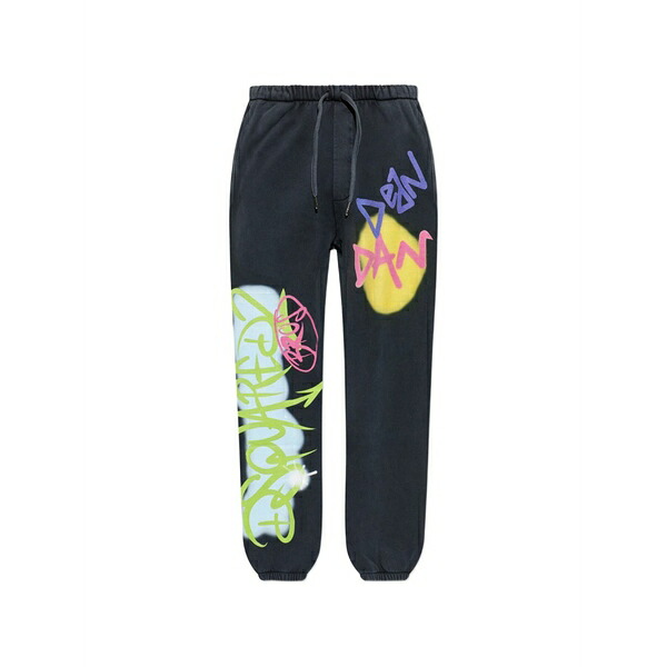 ディースクエアード メンズ カジュアルパンツ ボトムス Graffiti-print track pants Grey｜asty